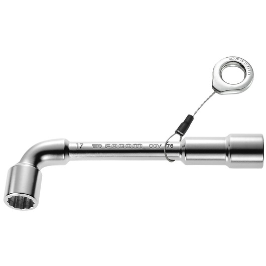 17mm 12 x 6-point Angle Open Socket Wrench, Safety Lock System