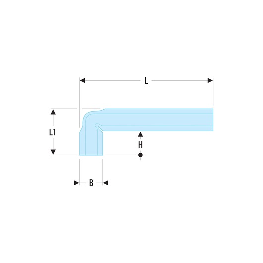 ANGLED BOX WRENCH - 92A - 6X6 Points - Passage Hole - 12 mm