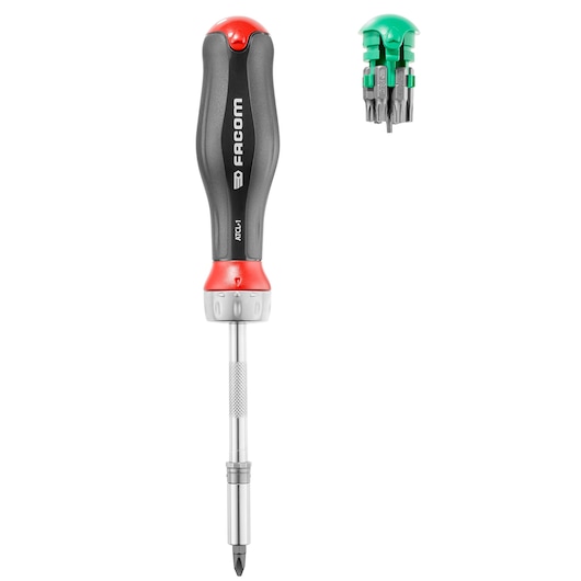 PROTWIST® 3 in 1 1/4 in. Ratchet Blade Handle Set and 15 Bits