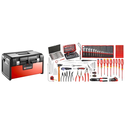 20 in. Alloy Toolbox With Electro-Mechanics Set (120 pc.)