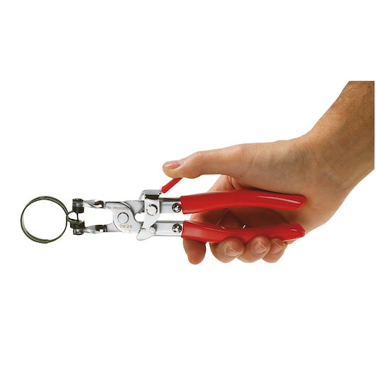 Self-tightening clamp plier, standard-reach model with lock and pivoting jaws