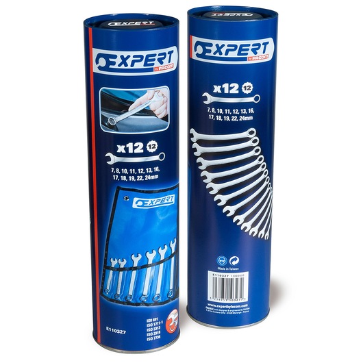 EXPERT by FACOM® Set of combination wrenches vinyl pouch, Metric 12 pieces