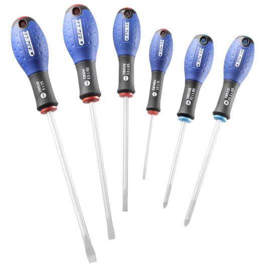 EXPERT by FACOM® Screwdrivers Set -Slotted / Pz 6 pieces