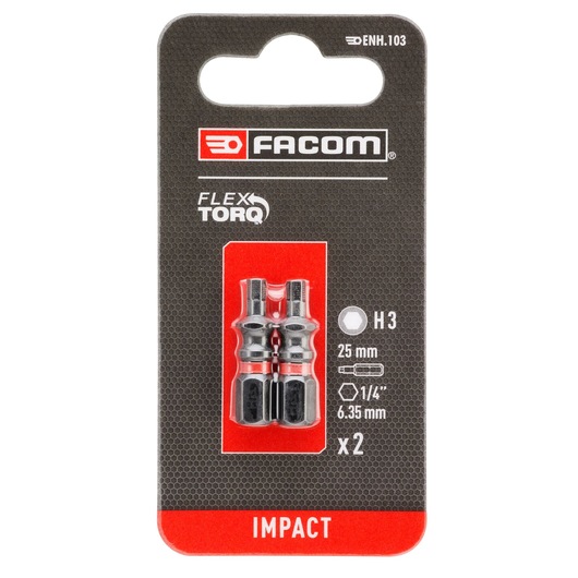 Impact Flextorq, 25 mm, 2 pack, 3 mm