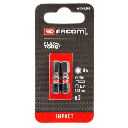 Impact Flextorq, 25 mm, 2 pack, 6 mm