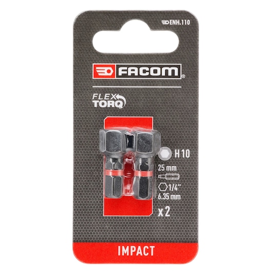 Impact Flextorq, 25 mm, 2 pack, 10 mm