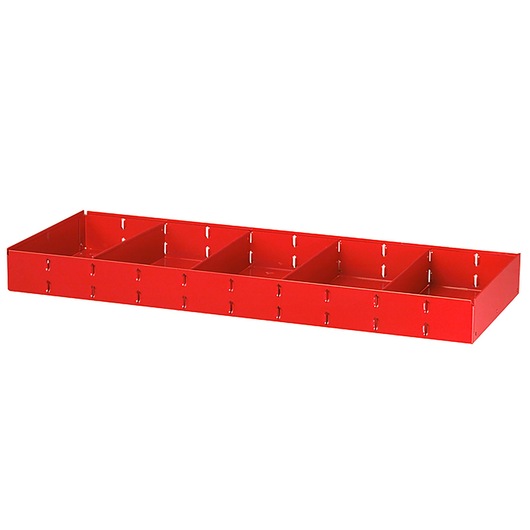 Metal Shelf for Uprights 5003ME, 4 Removable Dividers, L 930 x H 90 mm