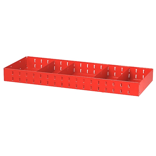 Metal Shelf D 375 mm for Uprights 5003ME, 4 Removable Dividers, L 930 x H 90 mm