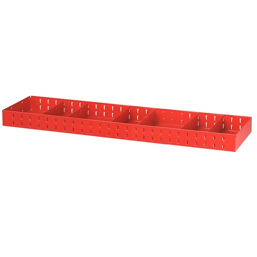 Metal Shelf D 375 mm for Uprights 5003ME, 6 Removable Dividers, L 1425 x H 90 mm