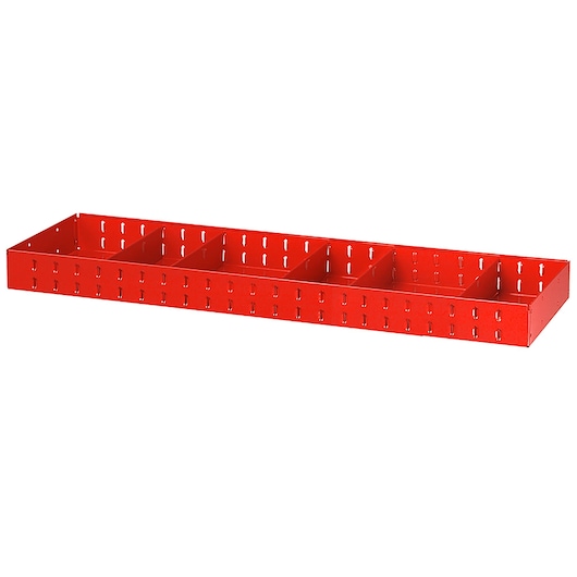 Metal Shelf D 375 mm for Uprights 5003ME, 5 Removable Dividers, L 1177 x H 90 mm