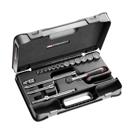 3/8 in. Socket Set, MBOX, Performance Round Head Ratchet (19 Pc)