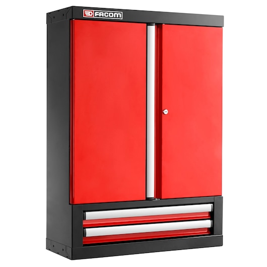 JLS3 TOP UNIT FULL DOORS 2 DRAWERS RED