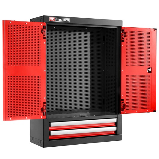 JLS3 TOP UNIT FULL DOORS 2 DRAWERS RED