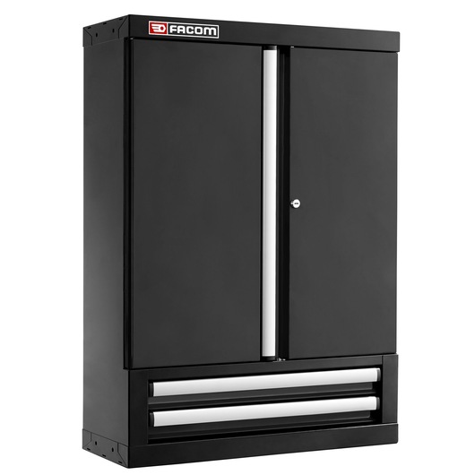 JLS3 TOP UNIT FULL DOORS 2 DRAWERS BLACK