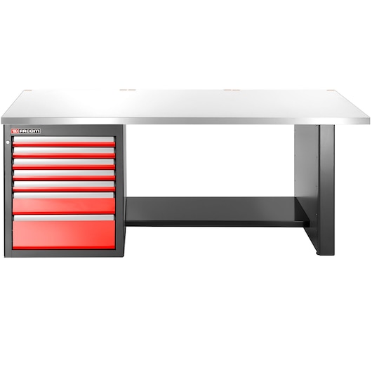 JLS3 workbench low version 7 drawers stainless worktop