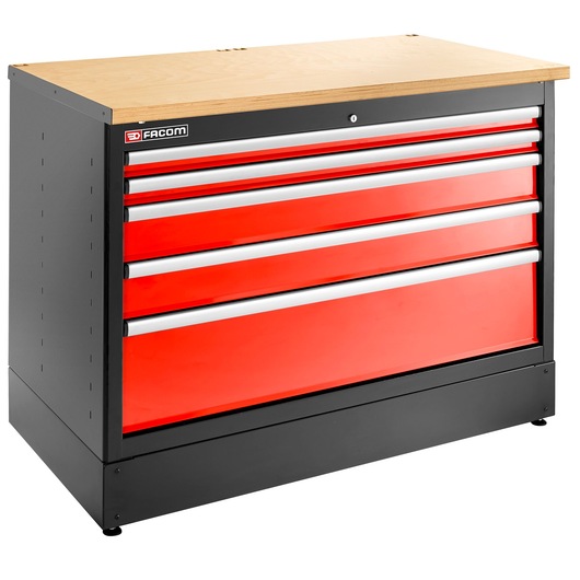 JLS3 DOUBLE BASE UNIT 6 DRAWERS RED