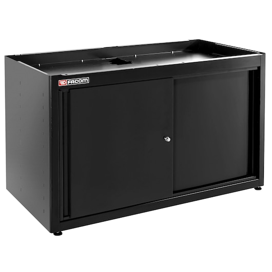 JLS3 DOUBLE BASE UNIT 2 SOLID DOORS BLACK