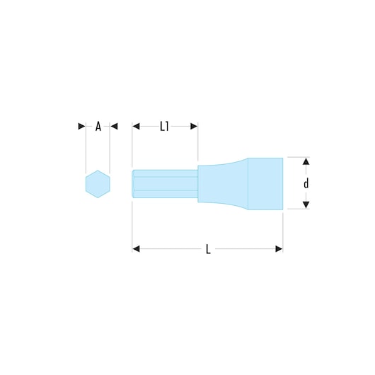 3/8 in. Hexagonal Bit Socket, 10 mm