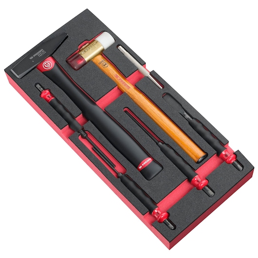 Graphite Engineer Hammer Impact Tool Set, Long Sheath Drift Punches With 205C Hammer (7 pc.)