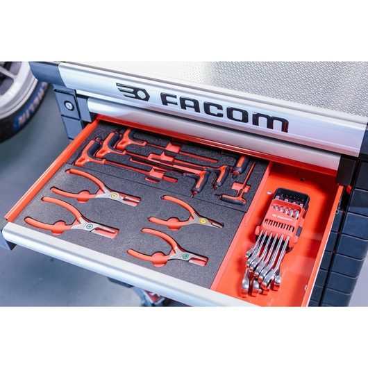 Foam Module of 4 Straight Nose Circlips® Pliers