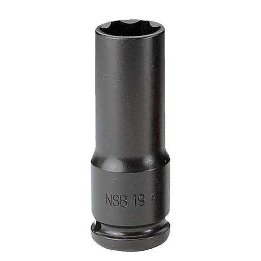 1/2 in. Thin Wall Long Impact Socket, 6-point, 17 mm