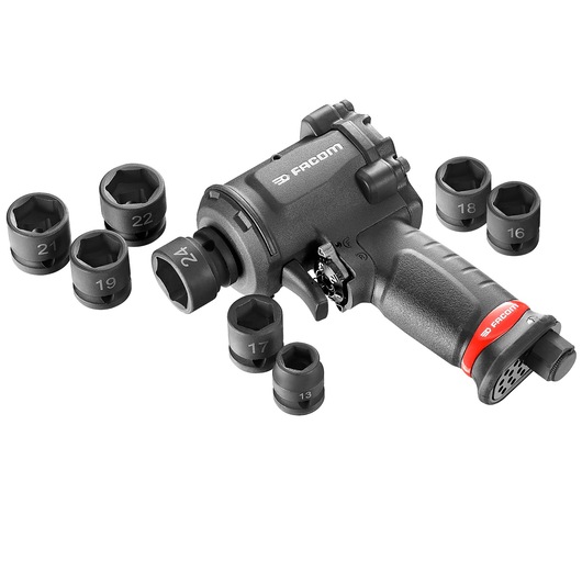 1/2 in. Stubby Impact Socket Set (9 pc.)