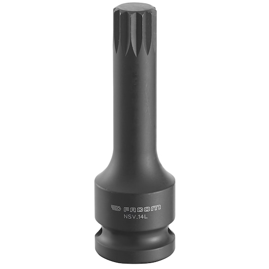 1/2" long XZN impact bit socket, M16