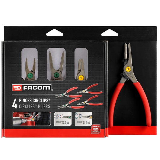 10-60 mm Straight Nose Circlip® Plier Set (4 pc.)