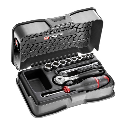 1/4 in. MBOX Socket Set, Original Round Head Ratchet (12 pc.)