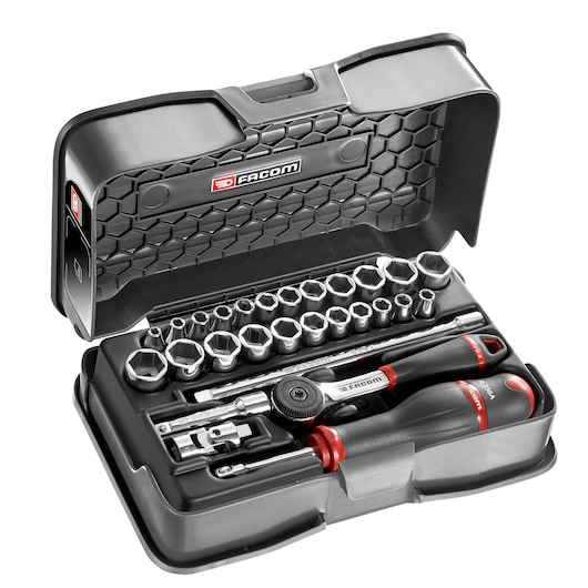 1/4" socket set, 34 pieces, MBOX