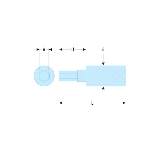1/4 in. Hexagonal Bit Socket, 3 mm