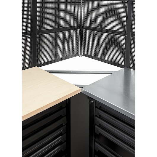 Corner unit with galva worktop RWS2 black