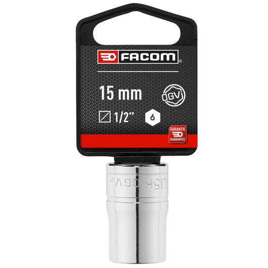 1/2 in. Socket, 6-point, 15 mm