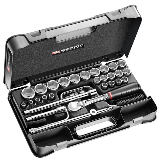 1/2 in. MBOX Pear Head Ratchet & Socket Set (30 pc.)
