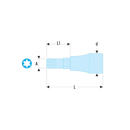 1/2 in. Hexagonal Bit Socket, 11 mm