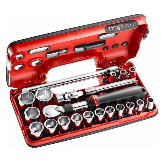 1/2 in. DBOX Socket Set With Extendable Ratchet (21 pc.)