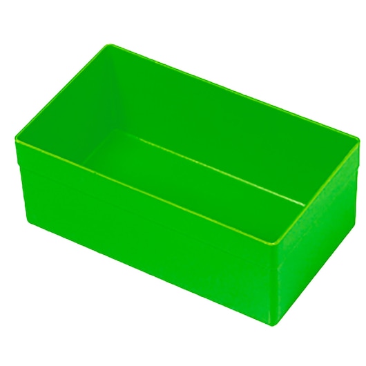 Green Plastic Rectangular Medium Container for Suitcases, H 51 mm