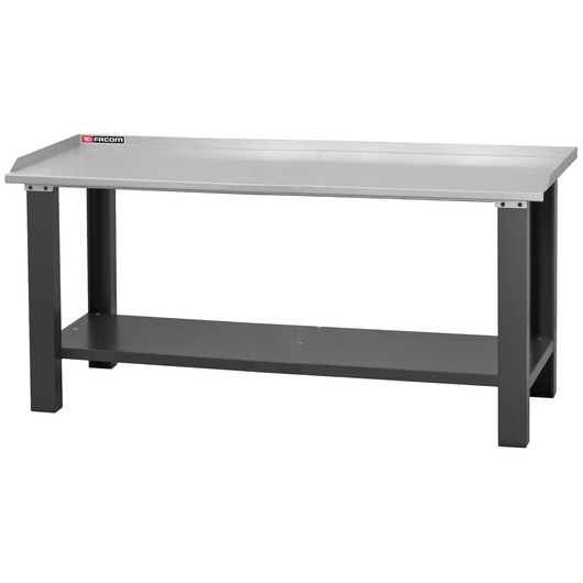 Maintenance Workbench, 750 x 2 mm, Galvanized Worktop, 2 m